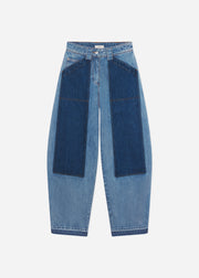 Patchwork Pant in Denim - Indigo - CO Collections